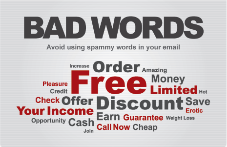 list of bad words that trigger email spam filter